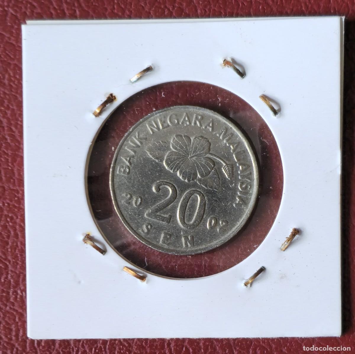 Monedas antiguas de Asia: MONEDA DE MALASIA 2002 20 SEN - Foto 2