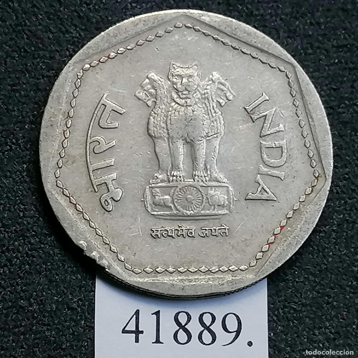 Monedas antiguas de Asia: India 1 rupia 1985 Birminghan - Foto 2