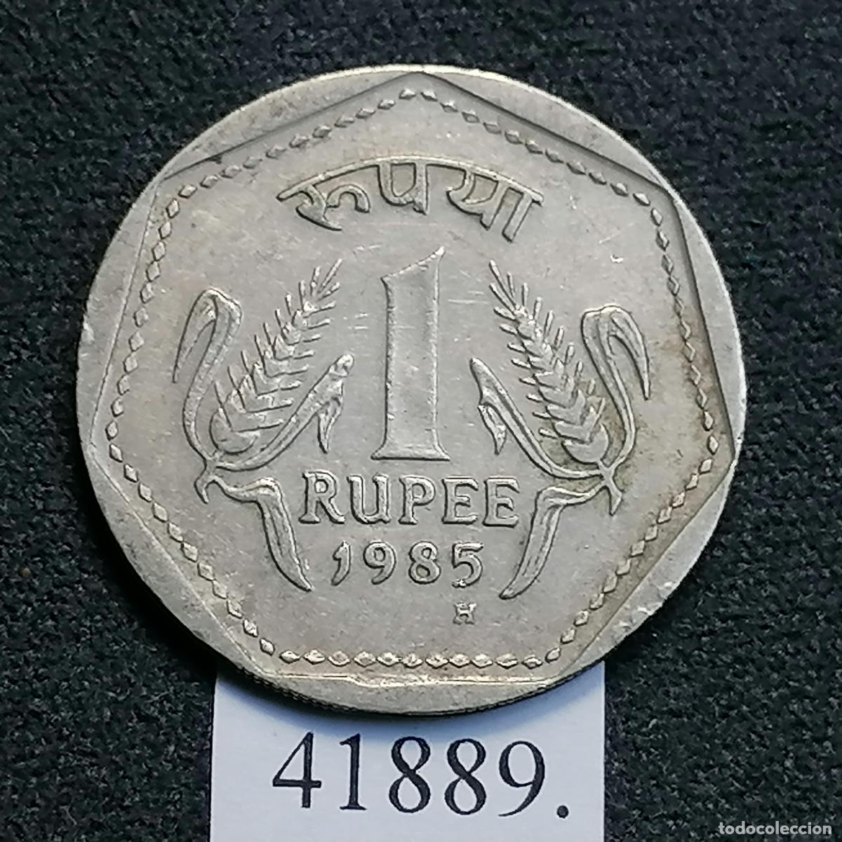 Monedas antiguas de Asia: India 1 rupia 1985 Birminghan - Foto 1