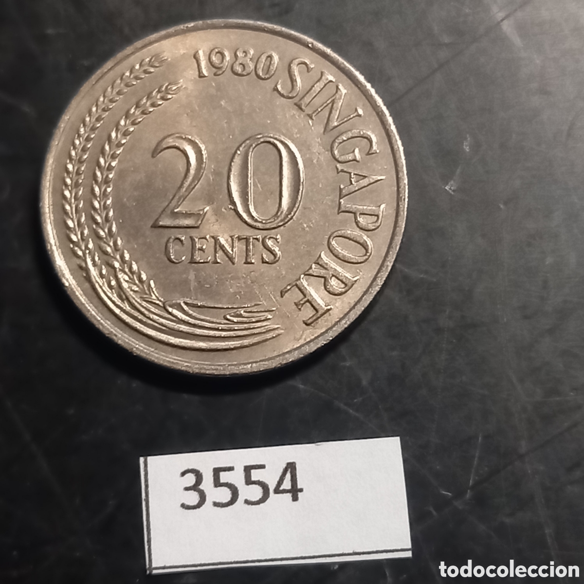 Monedas antiguas de Asia: Singapur 20 centavos 1980 - Foto 2