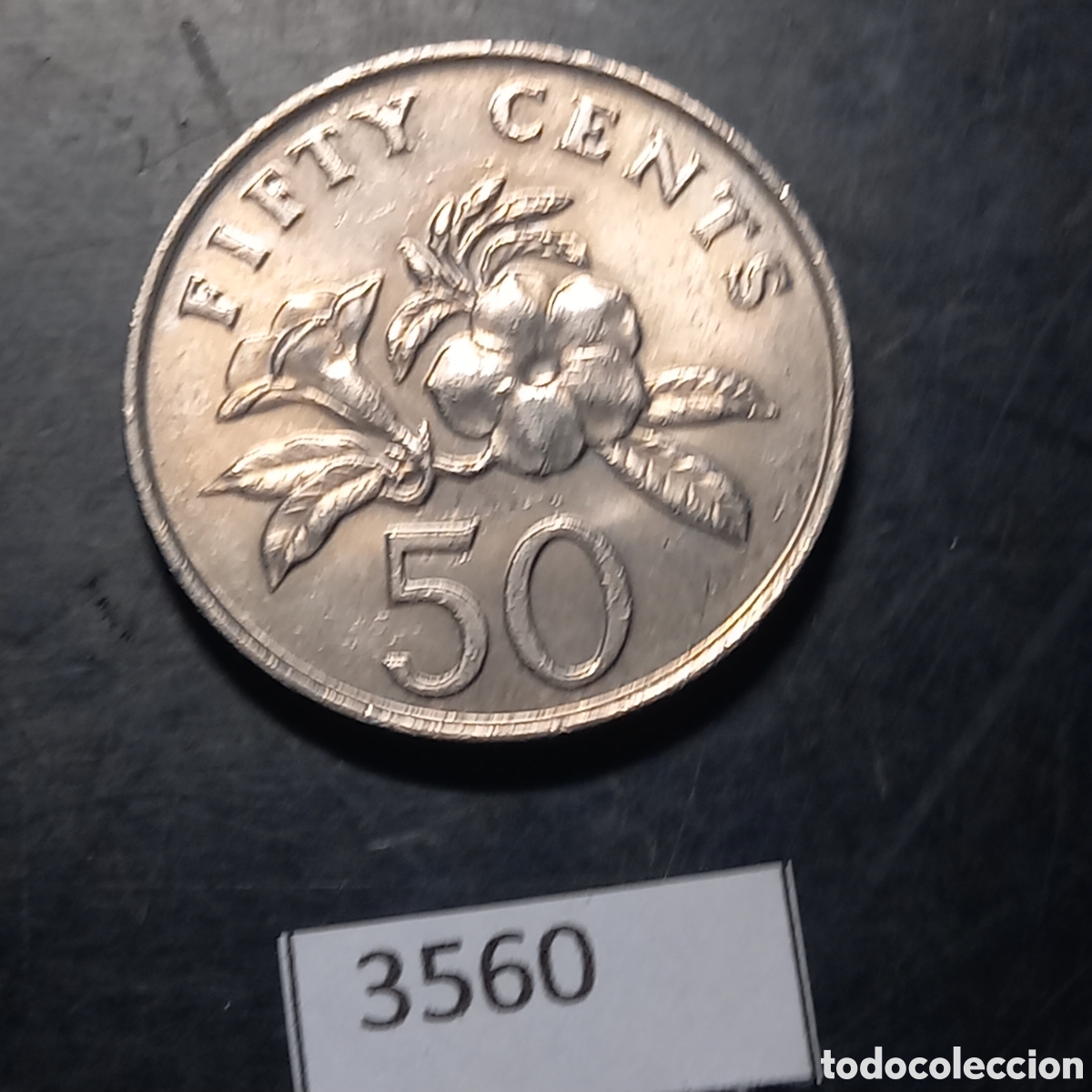 Monedas antiguas de Asia: Singapur 50 centavos 1988 - Foto 2