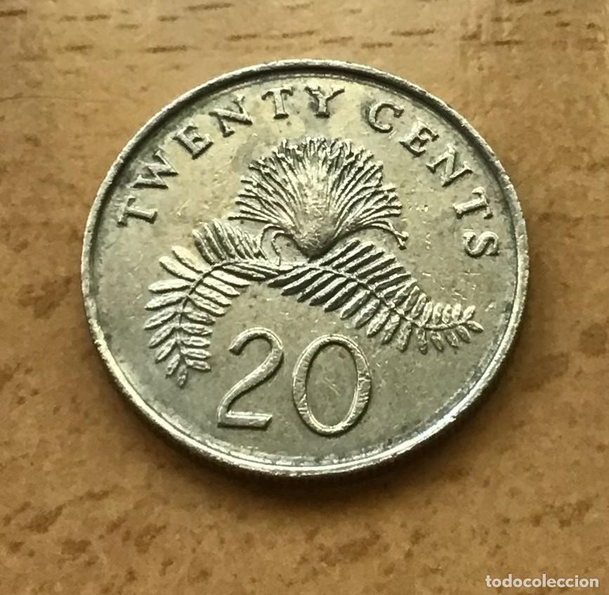 Monedas antiguas de Asia: 20 centavos de Singapur. A&ntilde;o 1993 - Foto 1
