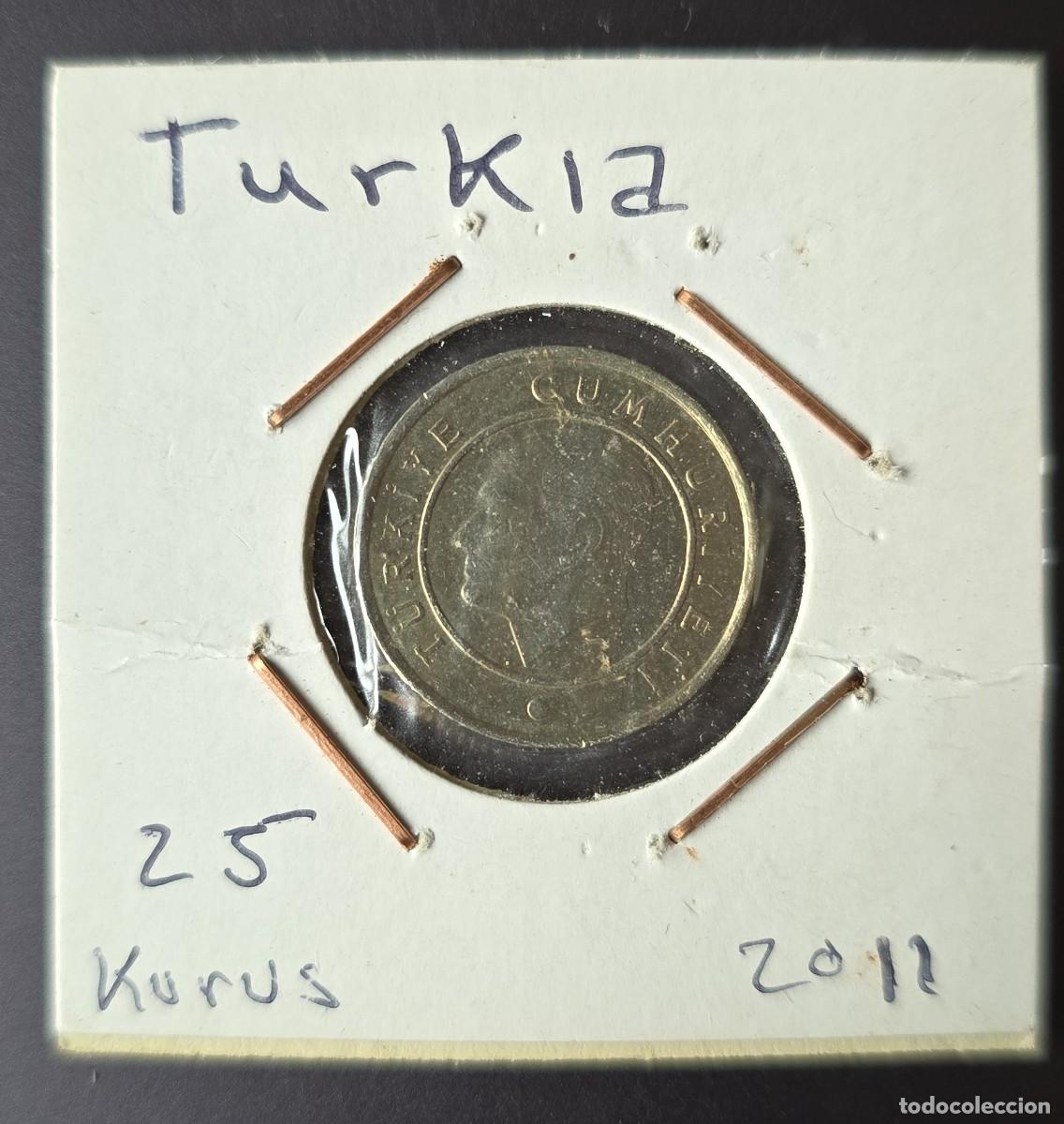 Monedas antiguas de Asia: MONEDA DE TURQUIA 2011 - 25 KURUS - Foto 1