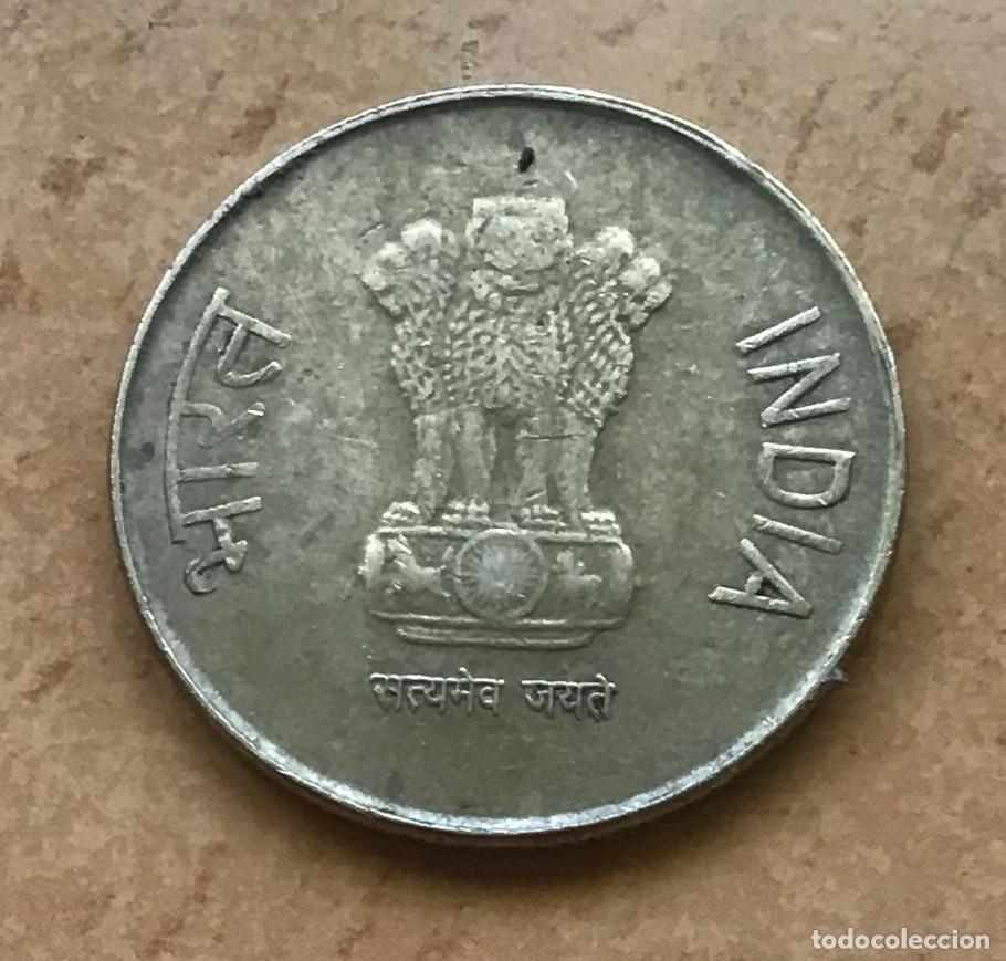 Monedas antiguas de Asia: 5 rupias de India. A&ntilde;o 2011 - Foto 2
