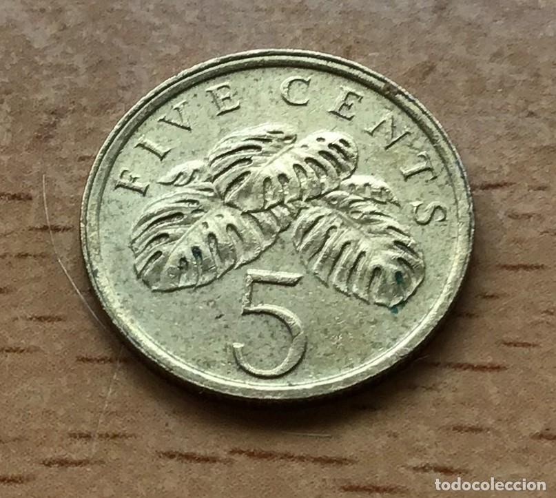 Monedas antiguas de Asia: 5 centavos de Singapur. A&ntilde;o 1987 - Foto 1