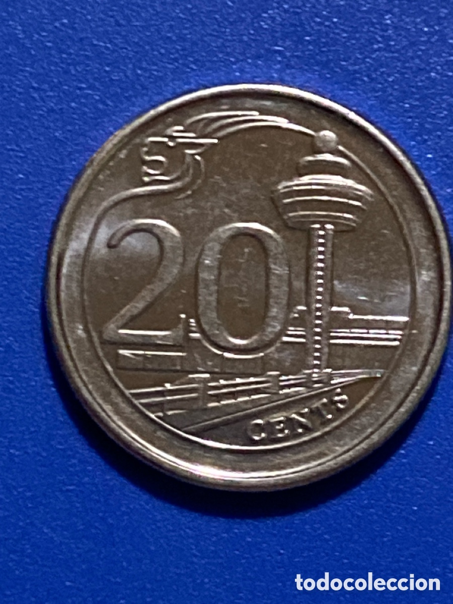 Monedas antiguas de Asia: Singapur 20 centimos 2013 - Foto 2