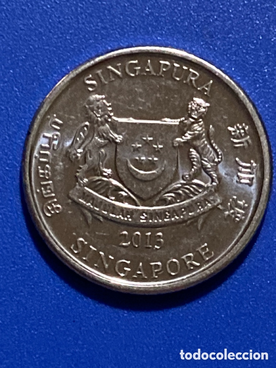 Monedas antiguas de Asia: Singapur 20 centimos 2013 - Foto 1