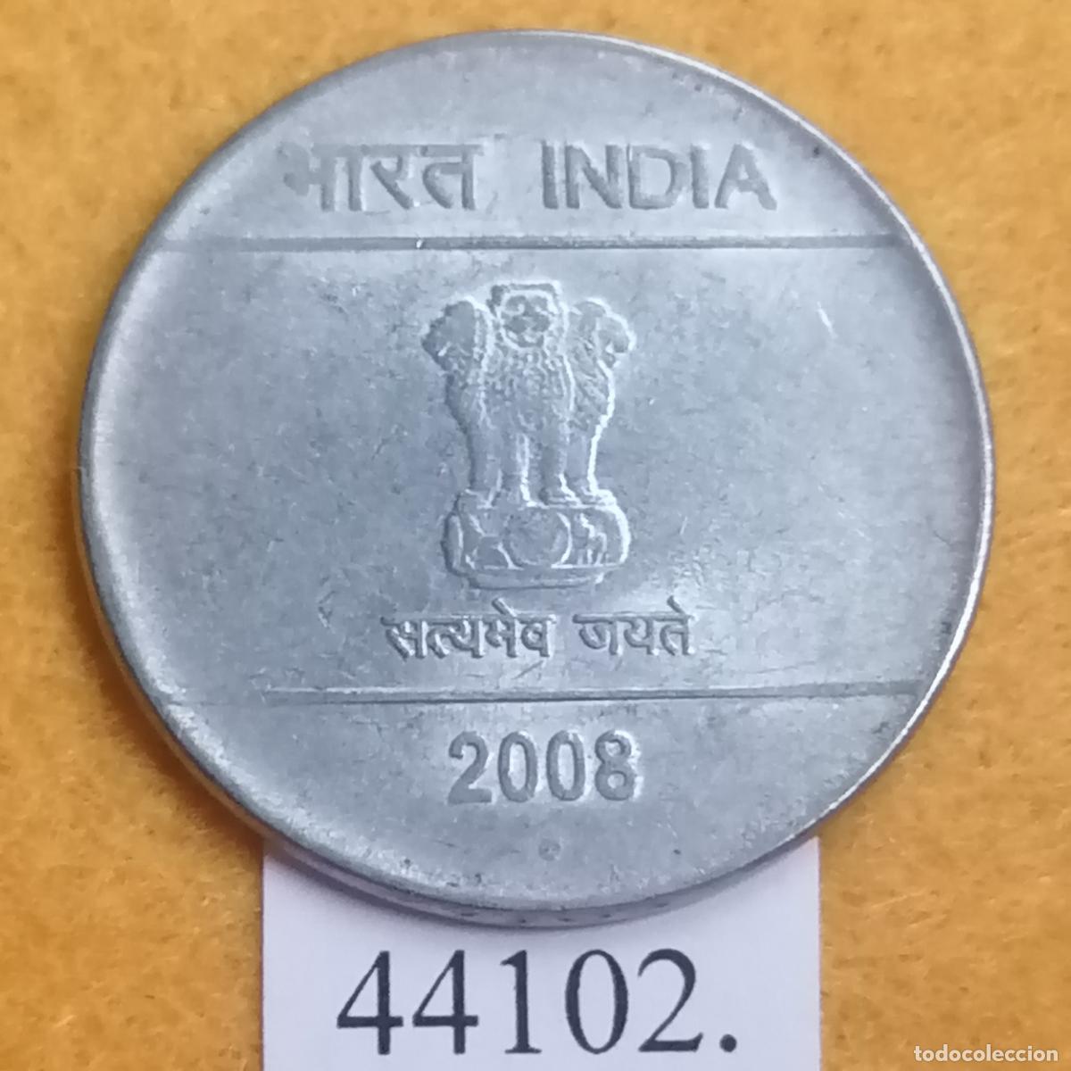 Monedas antiguas de Asia: India 2 rupias 2008 Noida - Foto 2