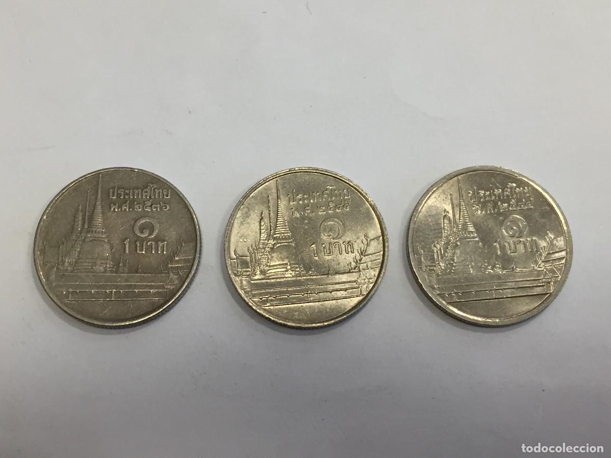 Monedas antiguas de Asia: 3 MONEDAS DE TAILANDIA DE 1 BATH - Foto 2