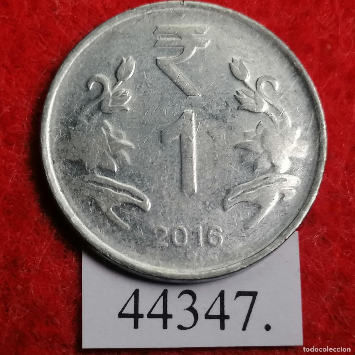 Monedas antiguas de Asia: India 1 rupia 2016 Noida - Foto 2