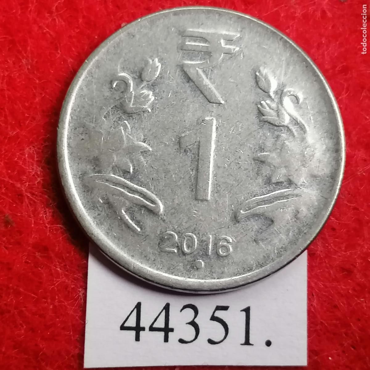 Monedas antiguas de Asia: India 1 rupia 2016 Noida - Foto 1