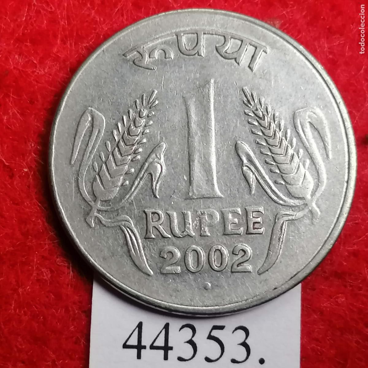 Monedas antiguas de Asia: India 1 rupia 2002 Noida - Foto 1