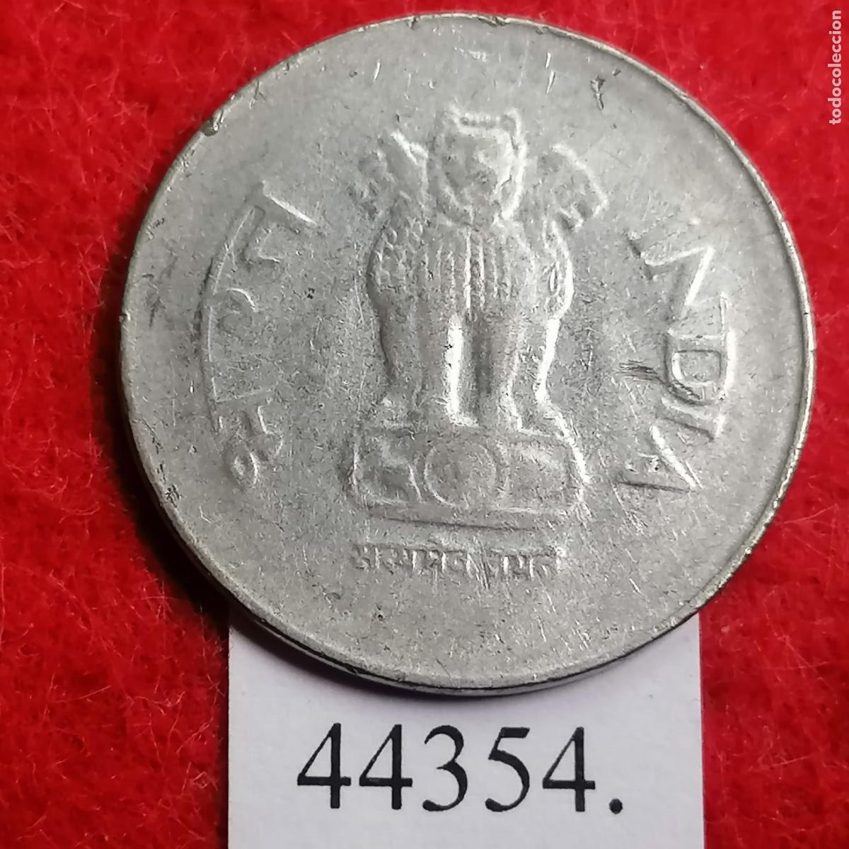 Monedas antiguas de Asia: India 1 rupia 2000 Noida - Foto 2