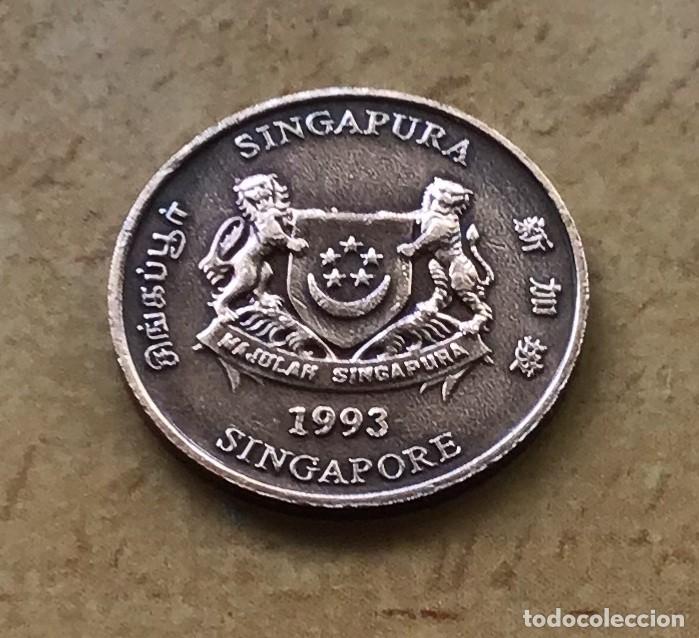 Monedas antiguas de Asia: 1 centavo de Singapur. A&ntilde;o 1993 - Foto 2