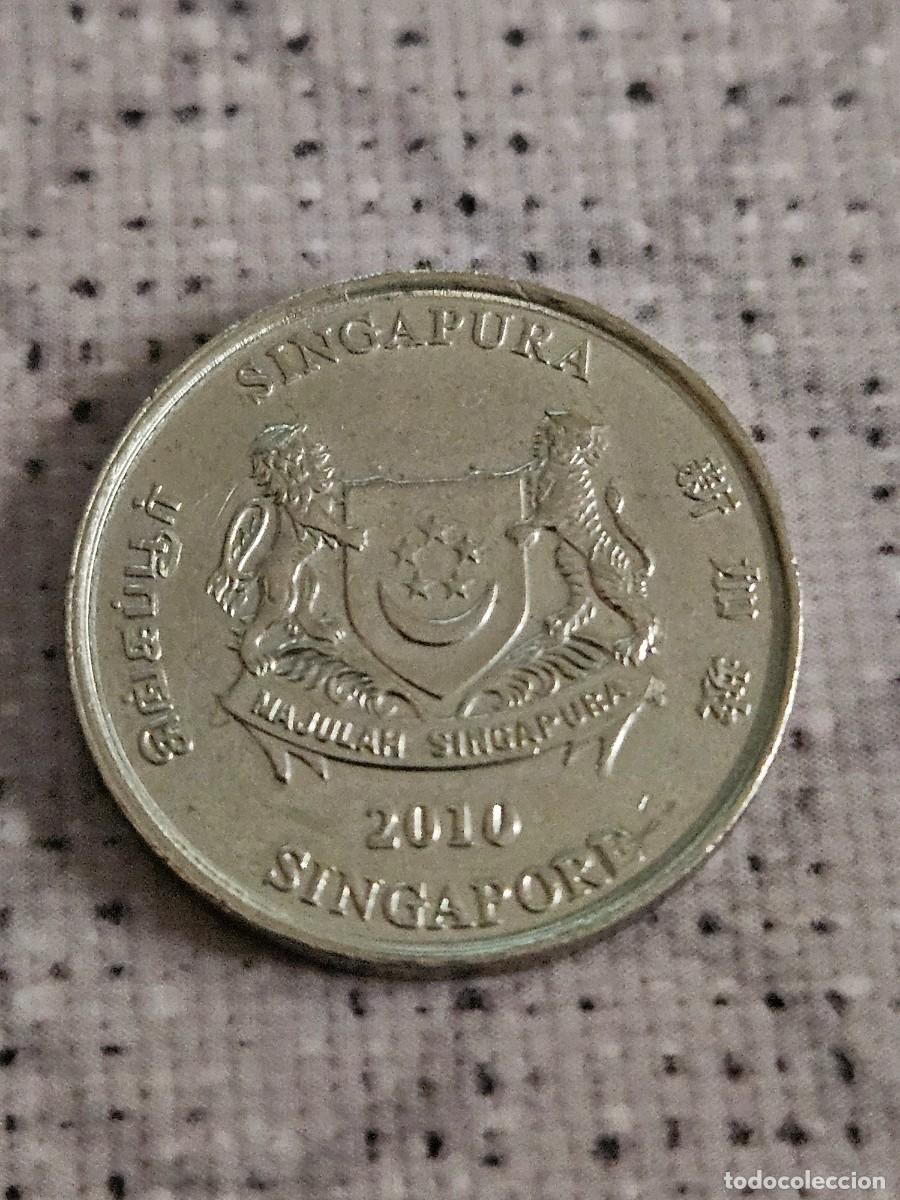 Monedas antiguas de Asia: Moneda 20 Centavos De Singapur 2010. - Foto 2