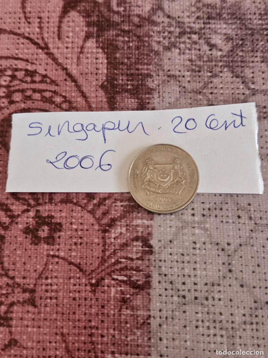Monedas antiguas de Asia: Moneda 20 Centavos De Singapur Del 2006. - Foto 1