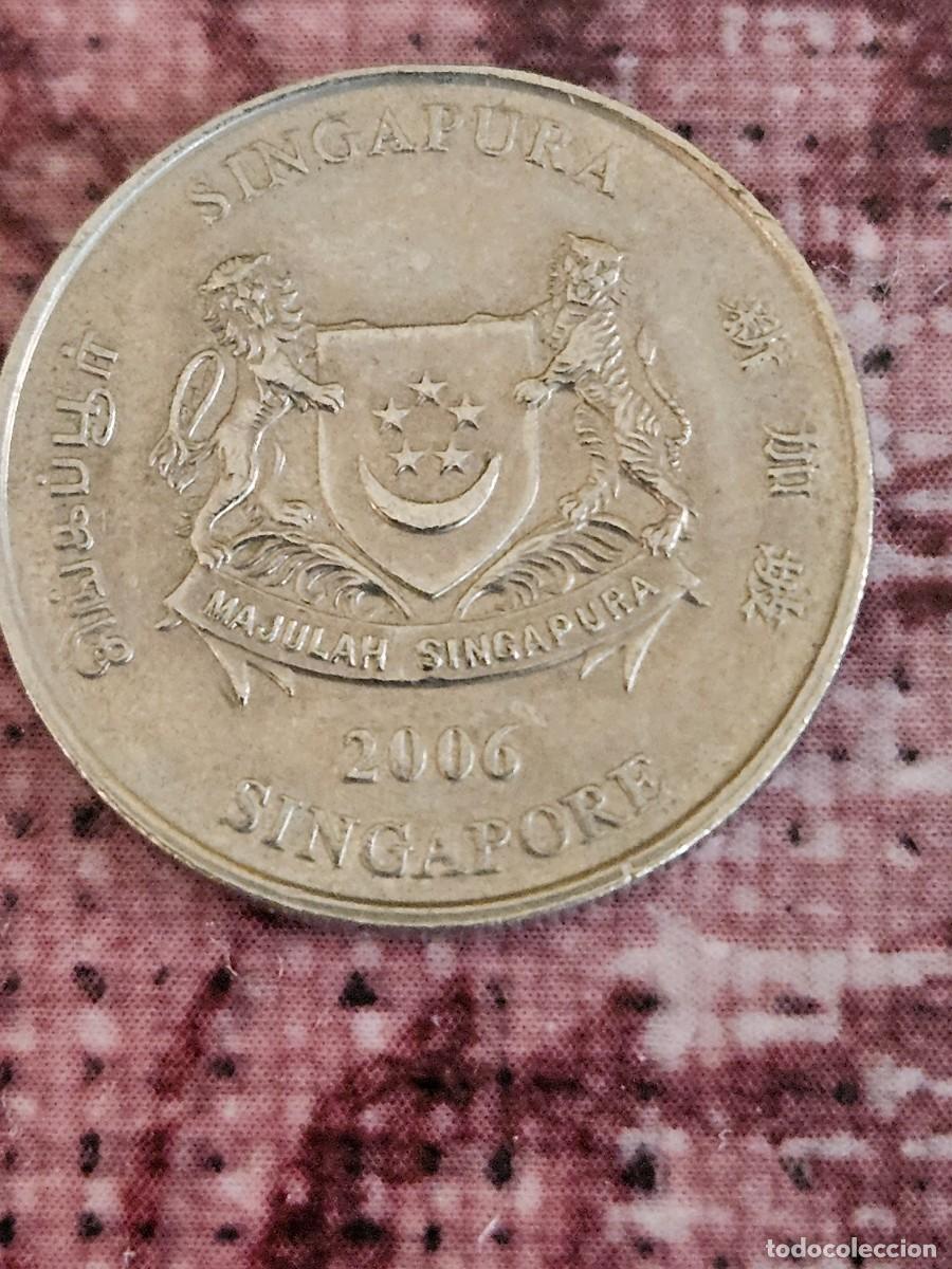 Monedas antiguas de Asia: Moneda 20 Centavos De Singapur Del 2006. - Foto 2