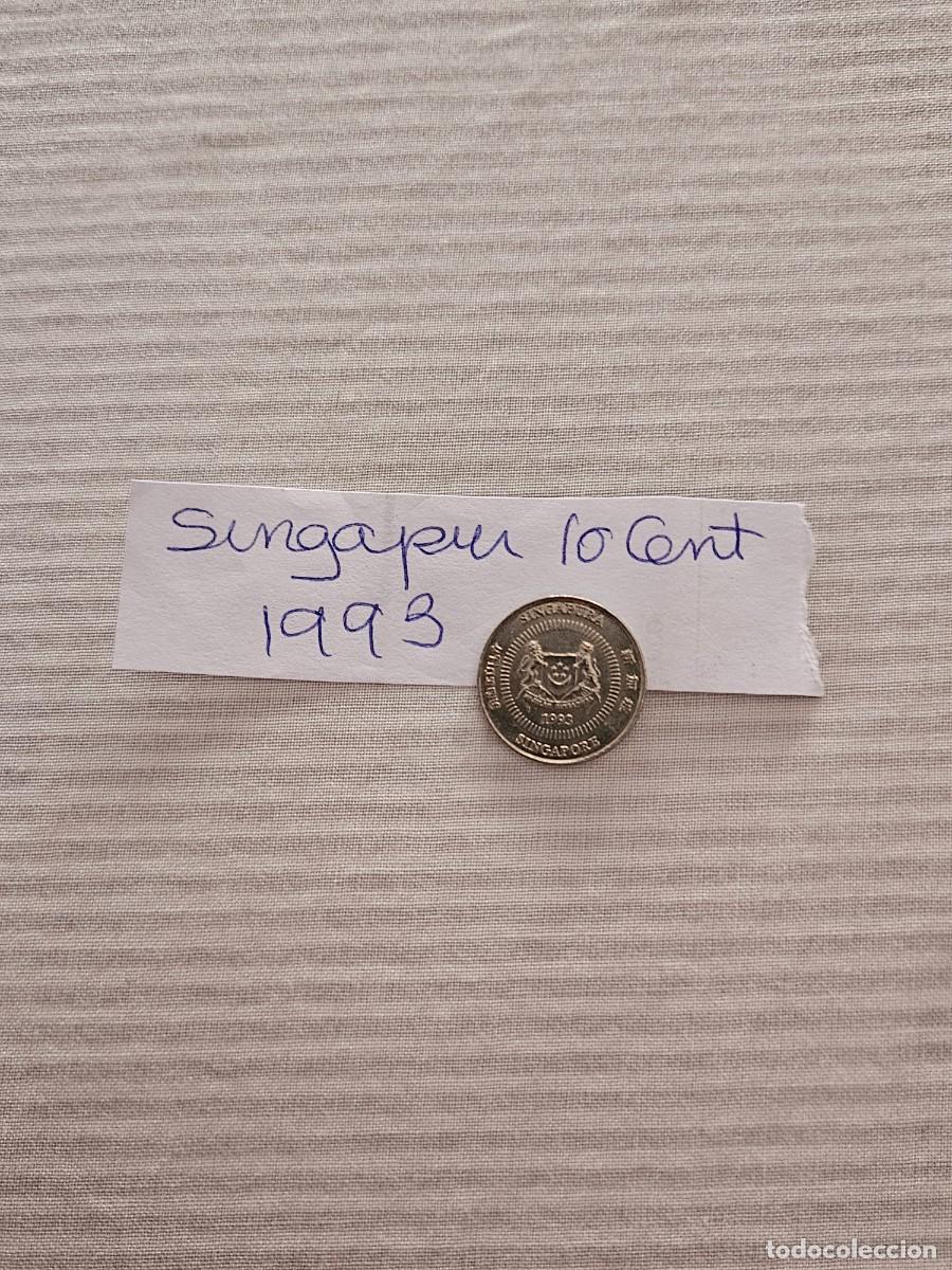 Monedas antiguas de Asia: Moneda 10 Centavos De Singapur Del 1993. - Foto 1