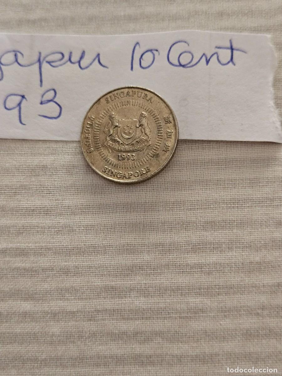 Monedas antiguas de Asia: Moneda 10 Centavos De Singapur Del 1993. - Foto 2