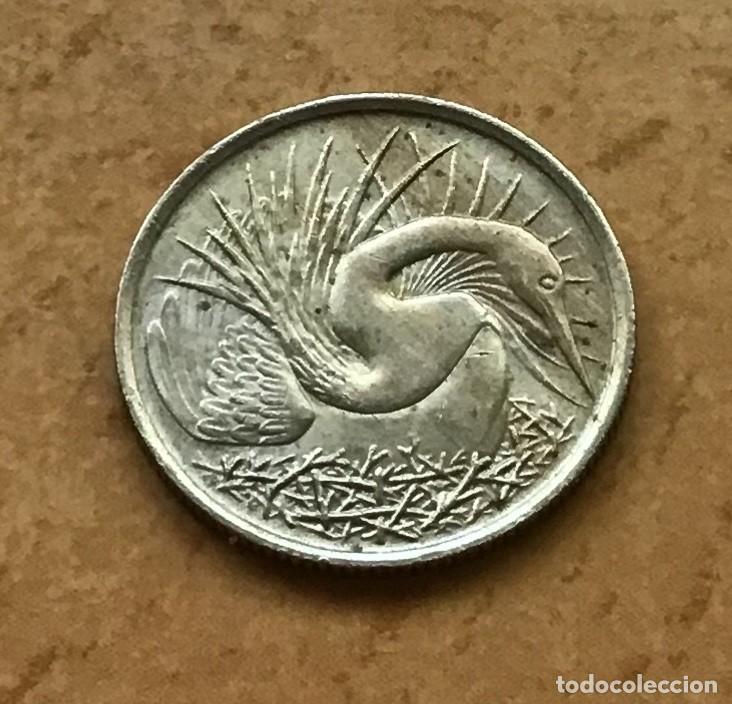 Monedas antiguas de Asia: 5 centavos de Singapur. A&ntilde;o 1967 - Foto 2
