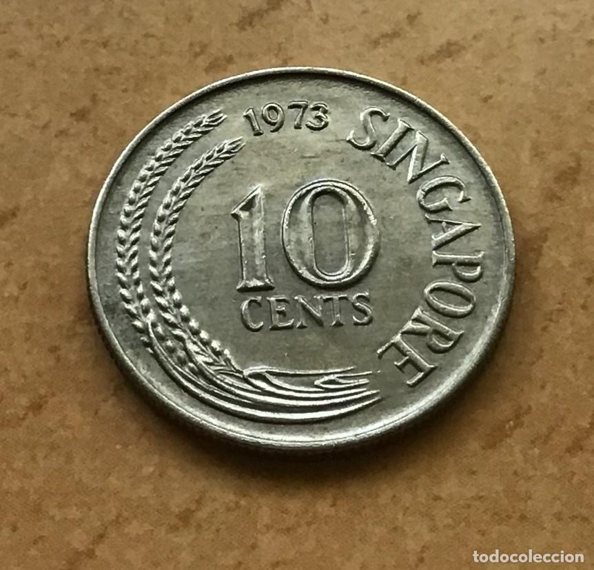 Monedas antiguas de Asia: 10 centavos de Singapur. A&ntilde;o 1973 - Foto 1