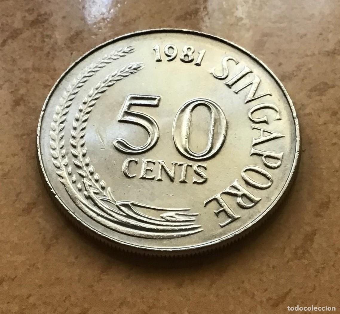 Monedas antiguas de Asia: 50 centavos de Singapur. A&ntilde;o 1981 - Foto 1