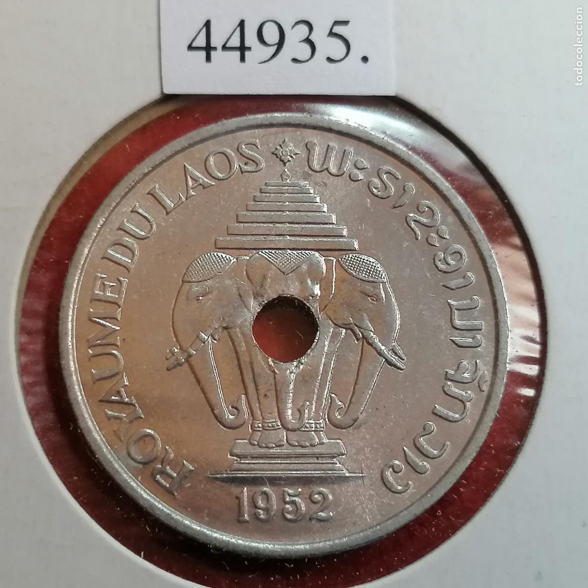 Monedas antiguas de Asia: Laos 20 centimos 1952 - Foto 2