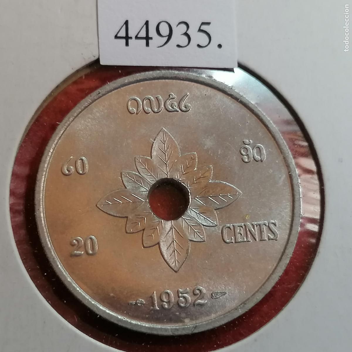 Monedas antiguas de Asia: Laos 20 centimos 1952 - Foto 1