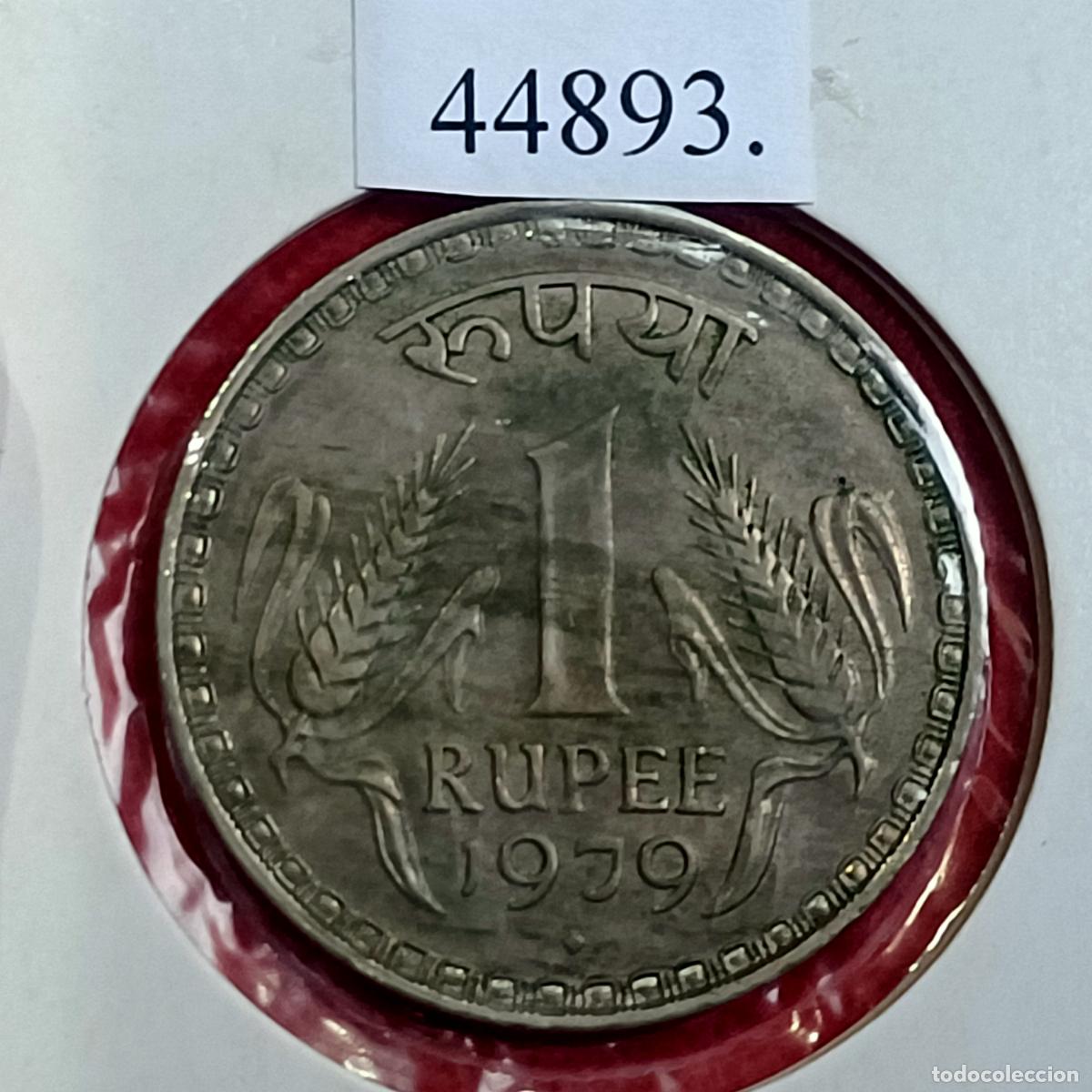 Monedas antiguas de Asia: India 1 rupia 1979 B - Foto 2