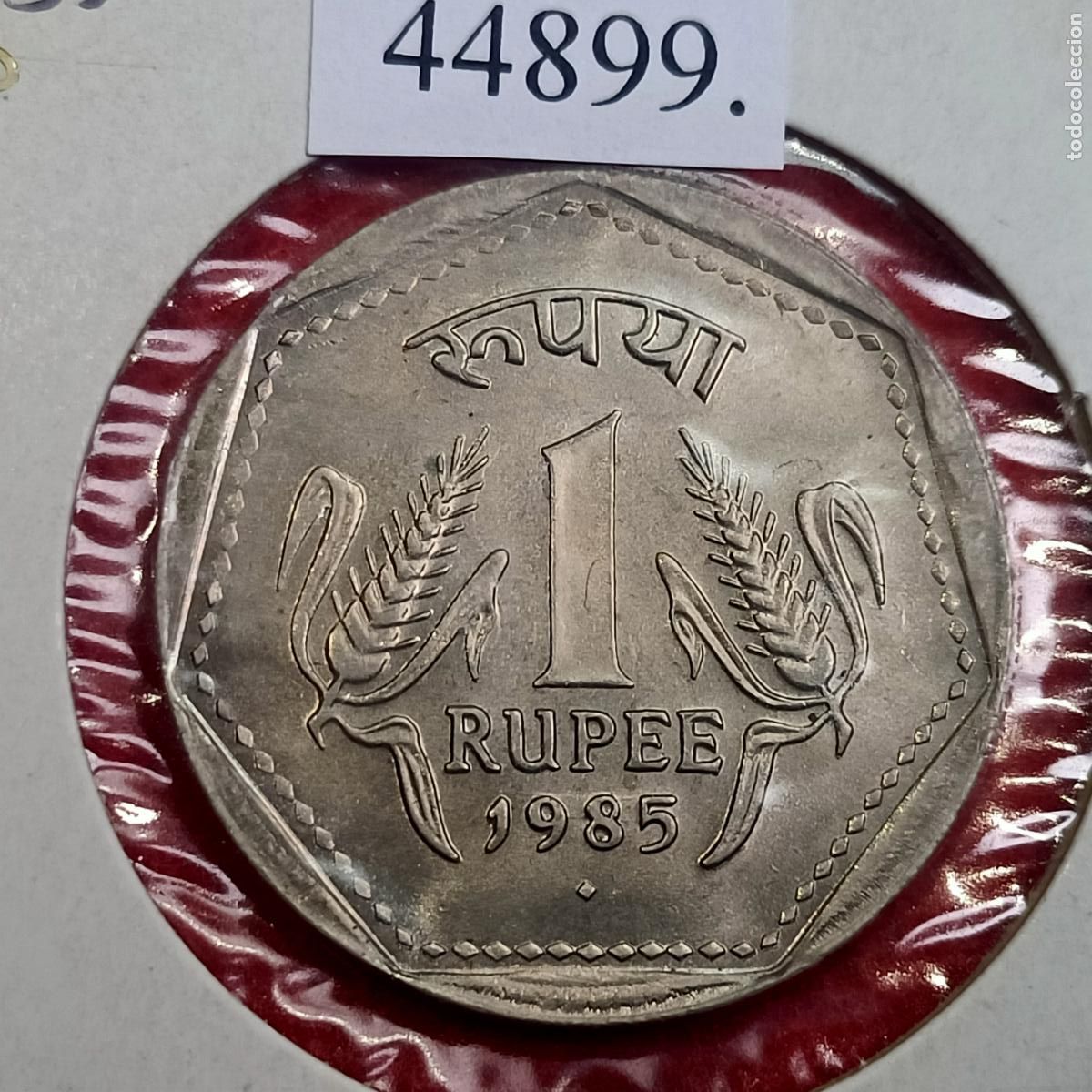 Monedas antiguas de Asia: India 1 rupia 1985 B - Foto 2