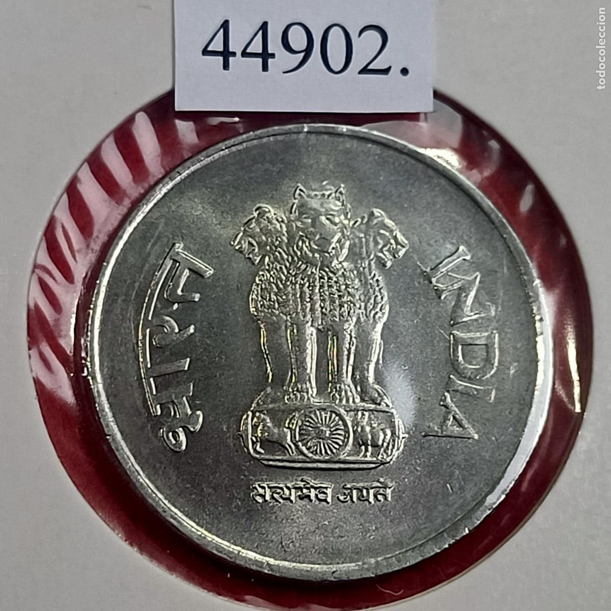 Monedas antiguas de Asia: India 1 rupia 1996 Noida - Foto 2