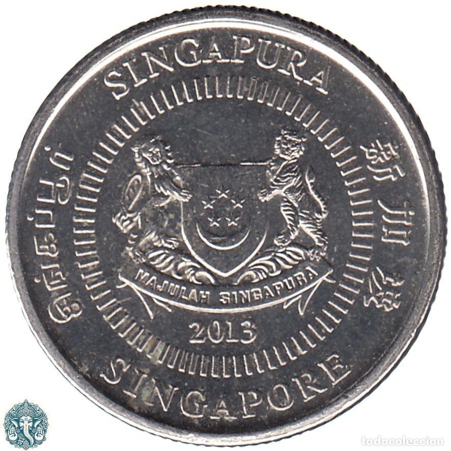 Monedas antiguas de Asia: SINGAPUR 10 Centavos 2013 KM#346 - Foto 2