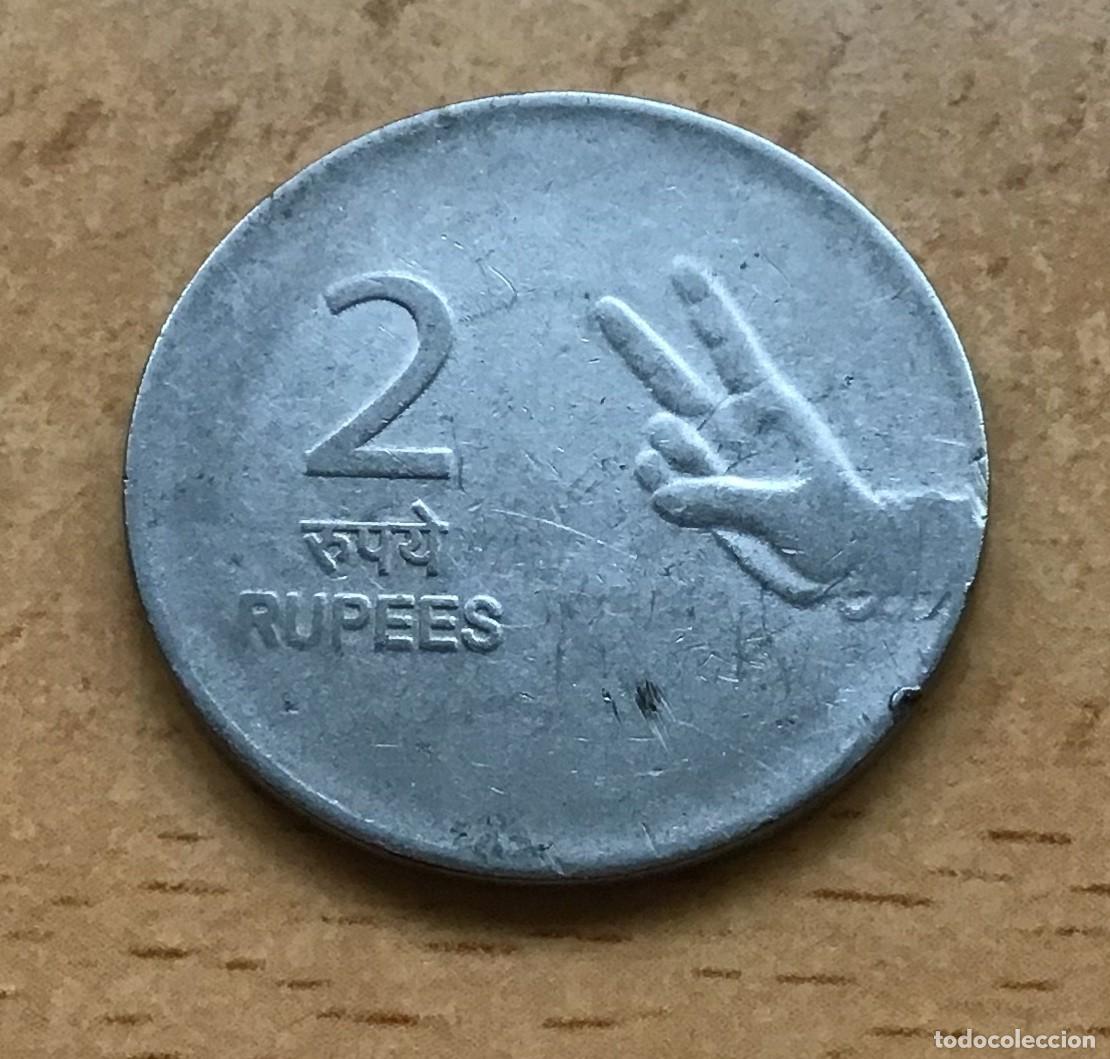 Monedas antiguas de Asia: 2 rupias de India. A&ntilde;o 2008. Ceca de Noida (O) - Foto 1