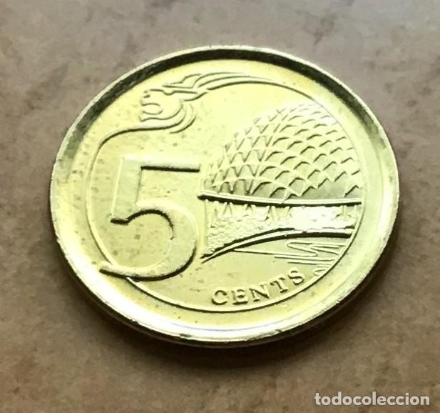 Monedas antiguas de Asia: 5 centavos de Singapur. A&ntilde;o 2019 - Foto 1