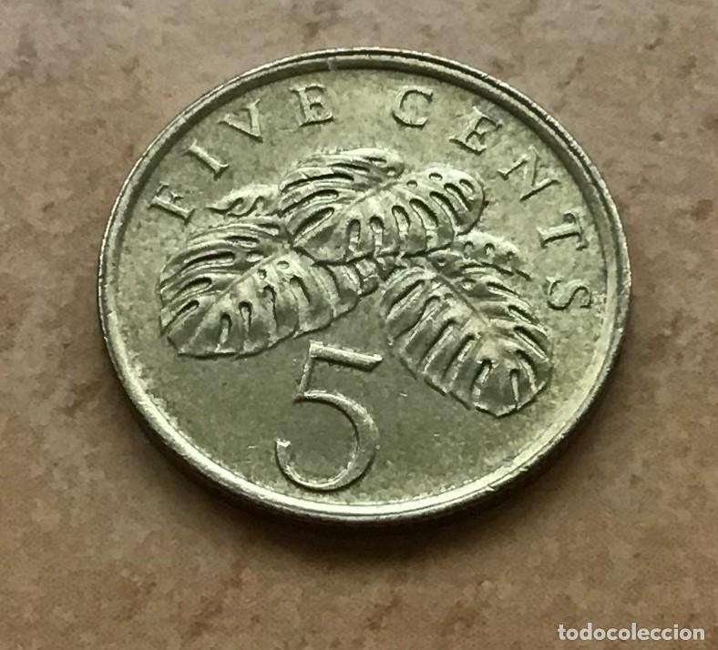 Monedas antiguas de Asia: 5 centavos de Singapur. A&ntilde;o 1985 - Foto 1