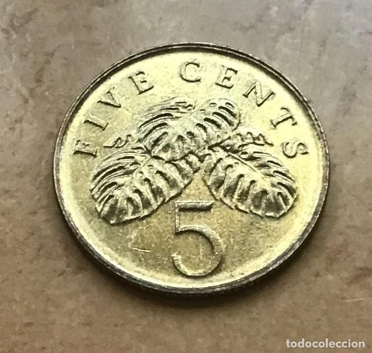 Monedas antiguas de Asia: 5 centavos de Singapur. A&ntilde;o 2004 - Foto 1