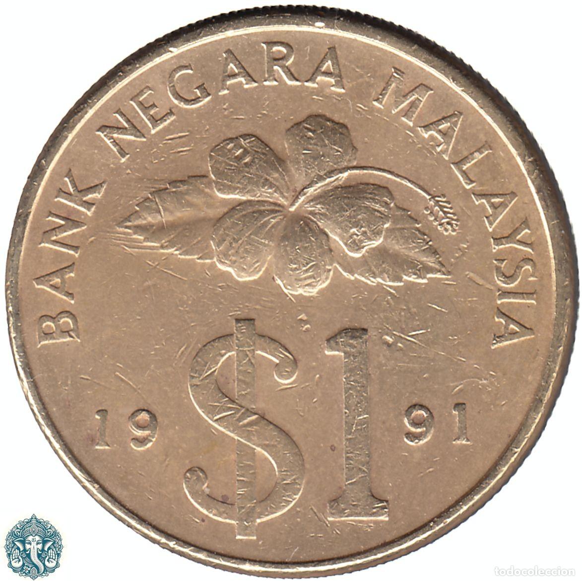 Monedas antiguas de Asia: MALASIA 1 Ringgit 1991 KM#54 - Foto 2