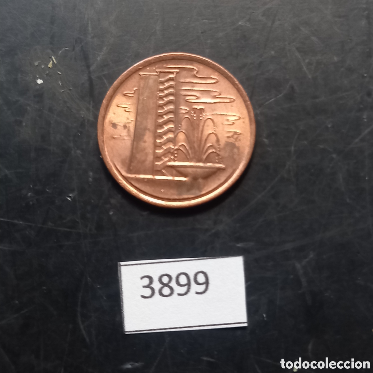 Monedas antiguas de Asia: Singapur 1 c&eacute;ntimo 1977 - Foto 1