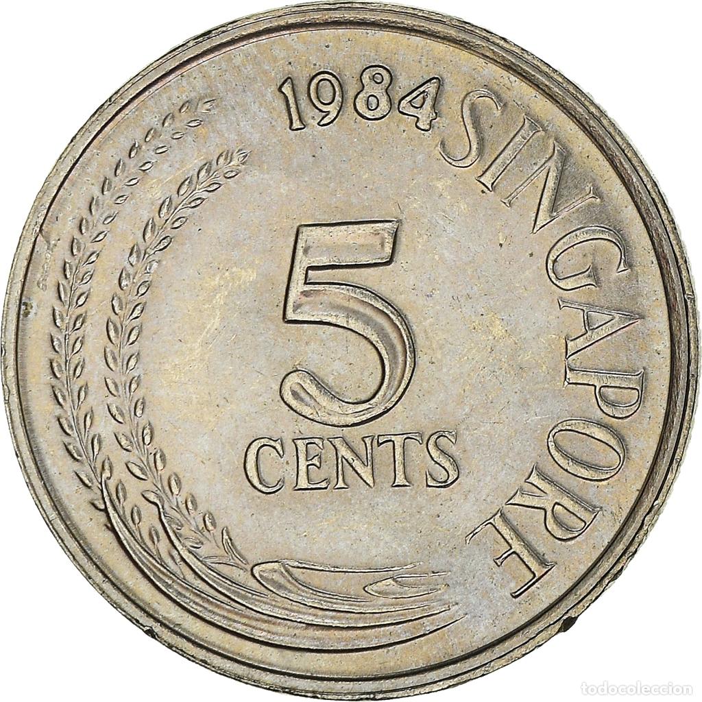 Monedas antiguas de Asia: [#933066] Moneda, Singapur, 5 Cents - Foto 2