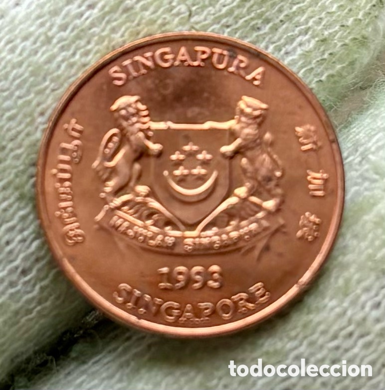 Monedas antiguas de Asia: Moneda SINGAPUR 1 Cent 1993 SC- - Foto 1
