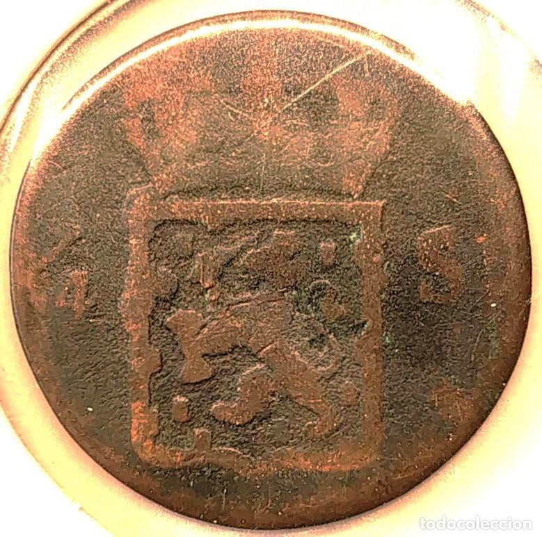 Old Coins of Asia: INDIAS ORIENTALES PAISES BAJOS (1726-1825) - SUMATRA (1814-1841) - UN CUARTO STUIVER 1823 - REY WILL