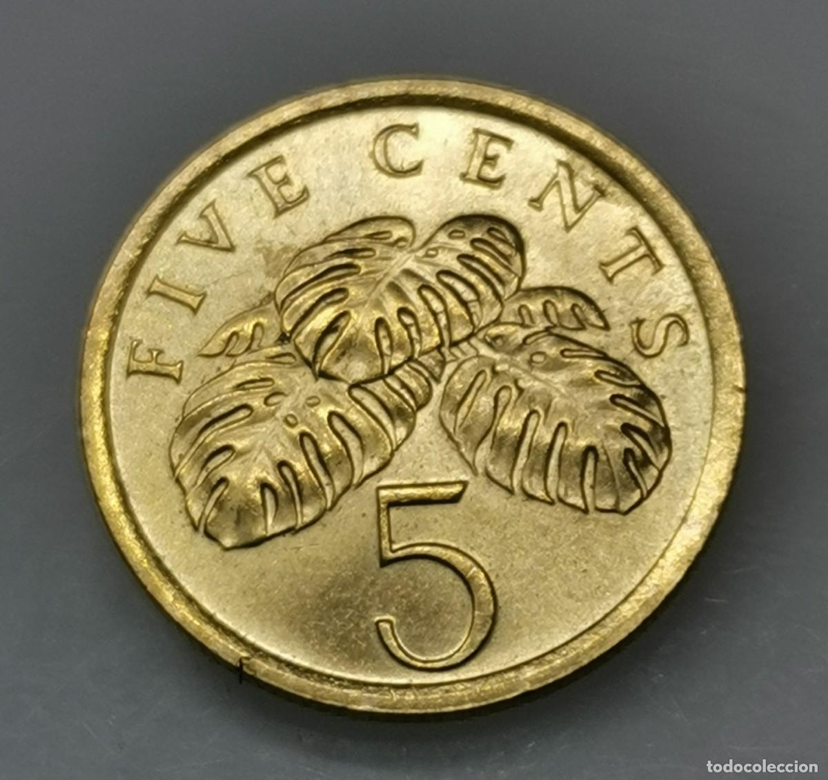 Monedas antiguas de Asia: SINGAPUR - MONEDA DE 5 C&Eacute;NTIMOS - 1987. - Foto 1