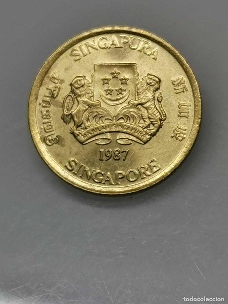 Monedas antiguas de Asia: SINGAPUR - MONEDA DE 5 C&Eacute;NTIMOS - 1987. - Foto 2