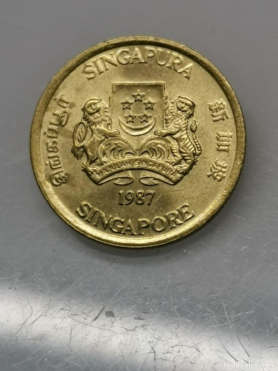 Monedas antiguas de Asia: SINGAPUR - MONEDA DE 5 C&Eacute;NTIMOS - 1987. - Foto 4