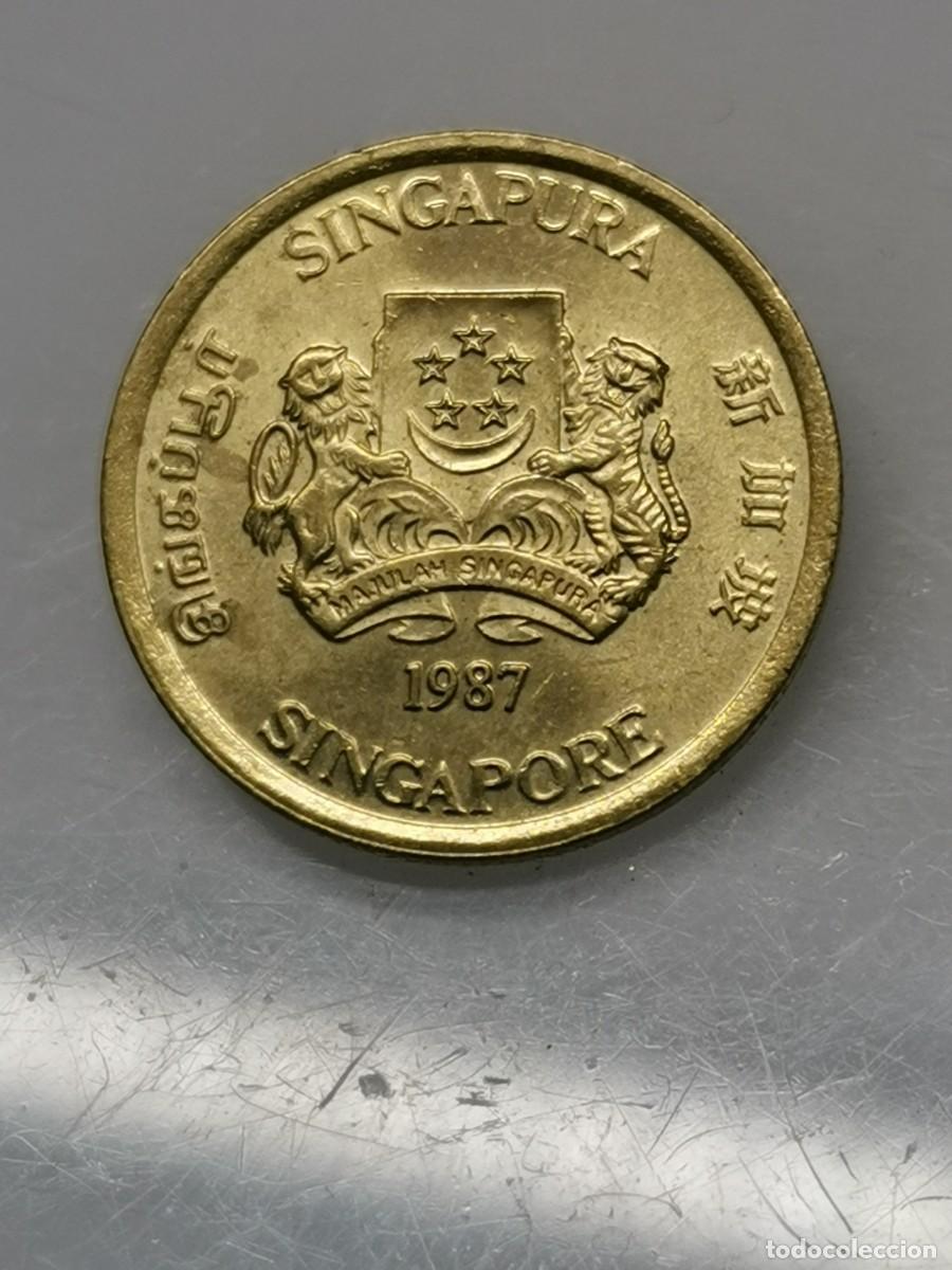 Monedas antiguas de Asia: SINGAPUR - MONEDA DE 5 C&Eacute;NTIMOS - 1987. - Foto 6