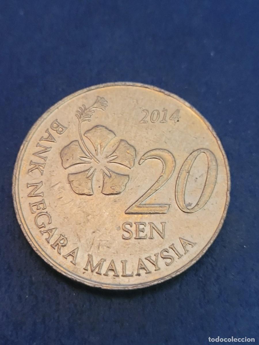 Monedas antiguas de Asia: Moneda 20 sen 2014 Malasia - Foto 2