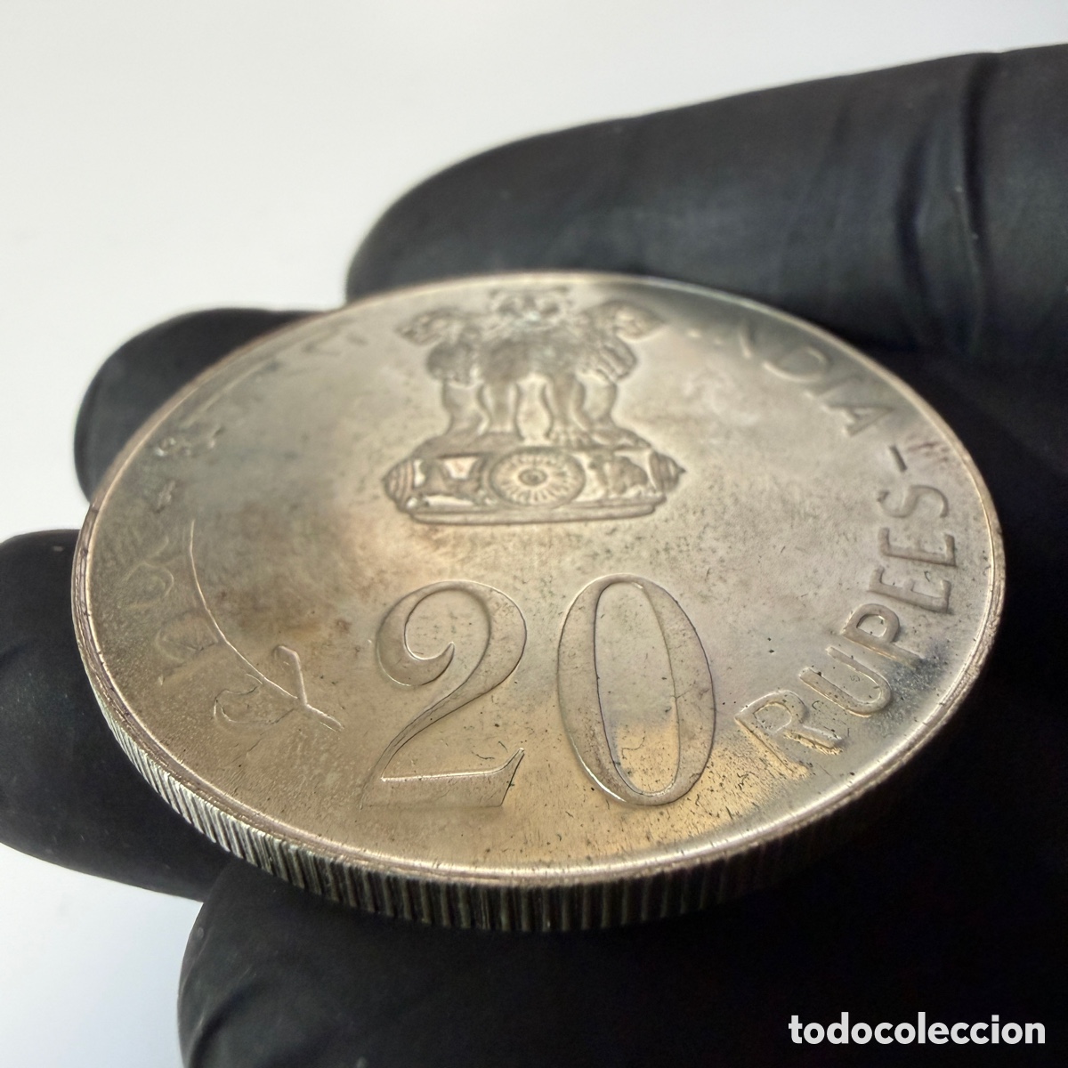 Monedas antiguas de Asia: India 20 rupias 1973 - Foto 2