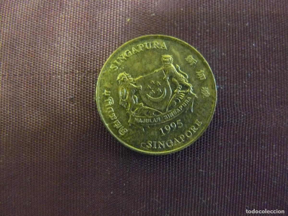 Monedas antiguas de Asia: Moneda de Singapur 5 Cents 1995 - Foto 1