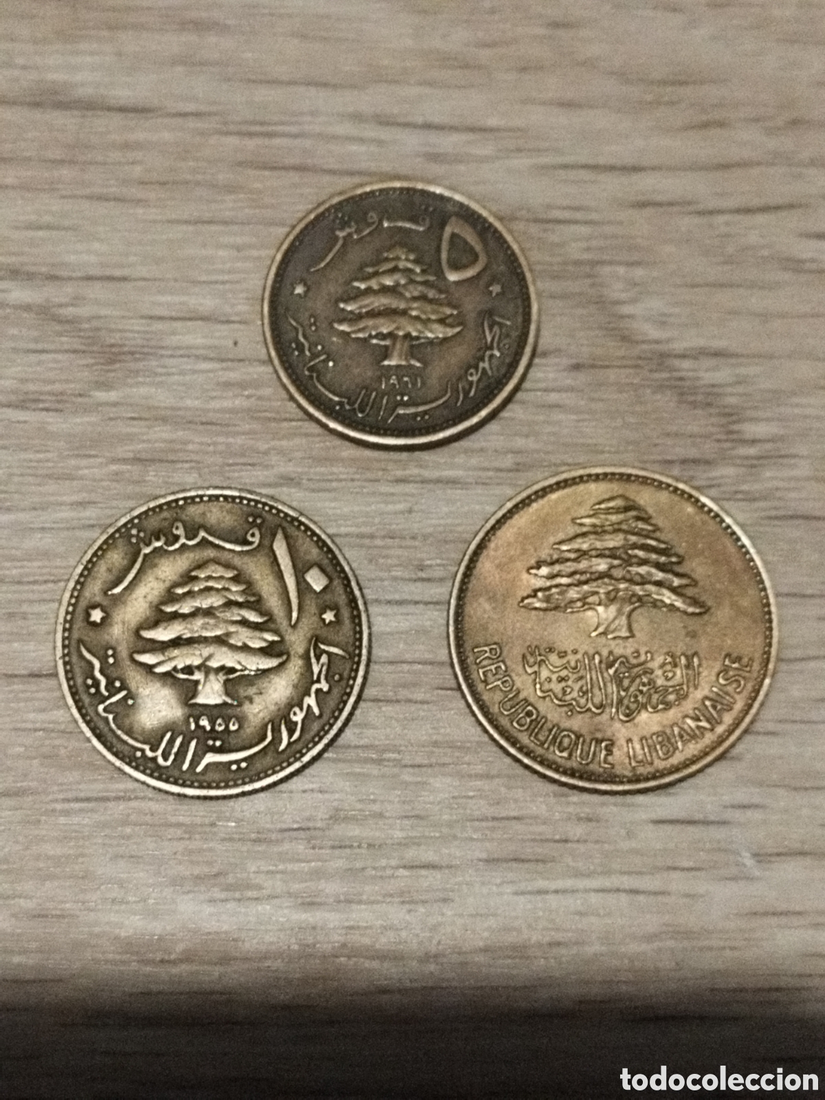 Monedas antiguas de Asia: L&iacute;bano lote de 3 Monedas - Foto 2