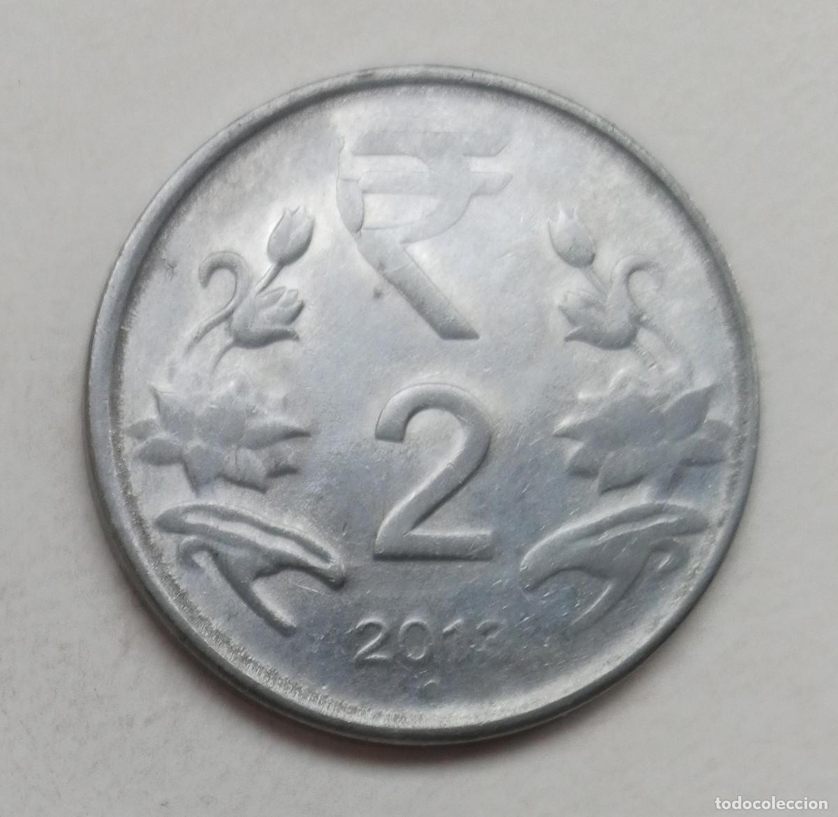 Monedas antiguas de Asia: MONEDA 2 RUPIAS ( INDIA ) 2013 - Foto 1